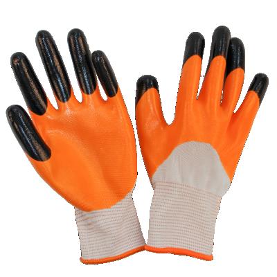 China Wear Resistance Breathable Cut Resistant Bulk Nitrile Coated Gloves 13gauge Nylon Knitted Gloves For Hand Use for sale