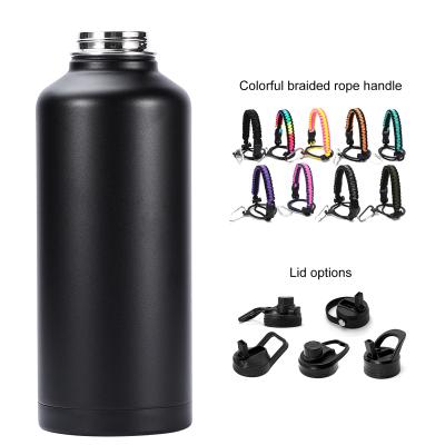 China Sustainable Wide Mouth Vacuum Stainless Steel Sports Water Bottle Insulated Flask 80 Ounce for sale