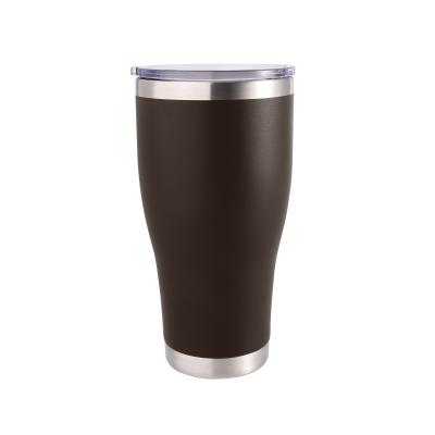 China Wholesale Modern 30oz Powder Coated Vacuum Insulated Tumbler With Lid And Straw Stainless Steel Car Coffee Tumbler for sale