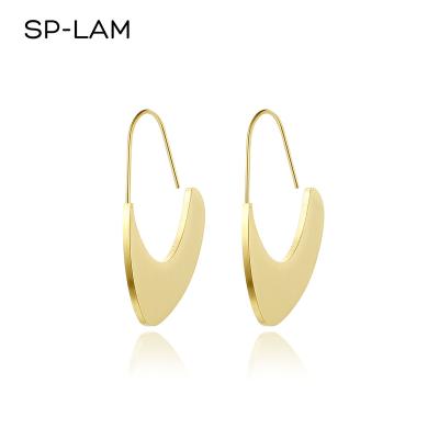 China SP-LAM Quarry Gold Jewelry Huggie's Desk/Chunky Stainless Jwellary Woman Designer Geometric Geometric Circle Inspired Earring for sale