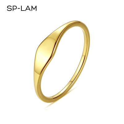 China SP-LAM Rings CLASSIC Trendy Stainless Steel Metal Gold Plated Tender Thin Summer Style Ring For Women for sale