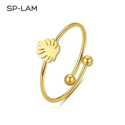 China SP-LAM Wholesale Fashionable Cute Stainless Steel Metal Gold Rings Jewelry Free Shipping Women 2021 for sale