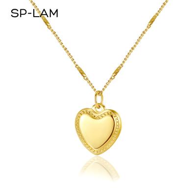 China 2021 SP-LAM Woman Gold Girl Gold Girl Charm Stainless Steel Fashion Trendy Dangling Charm Chain Necklace for sale