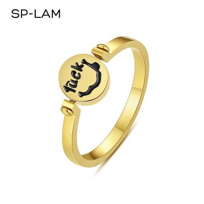 China Cute Double Face Girls Geometric Finger Jewelry Female SP-LAM Fashion Sea Sheel Stainless Steel 2021 Rings for sale