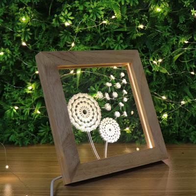 China Modern Indoor Home Decor LED Acrylic Photo Frame With USB for sale