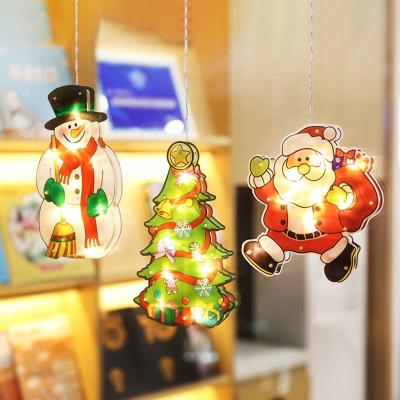 China Indoor Outdoor Decor Santa Claus Window Wonder Christmas Flash Lights for Gift Shop for sale