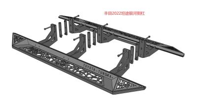 China Steel 4x4 Side Step Offroad Side Barfor Tundra 2022 195x56x45 zu verkaufen