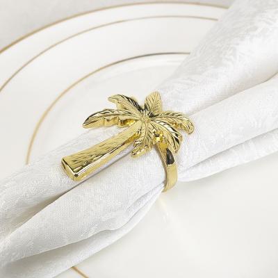 China Durable Towel Rings Hot Selling Coconut Tree Towel Holder Ring Zinc Alloy Towel Rings for sale