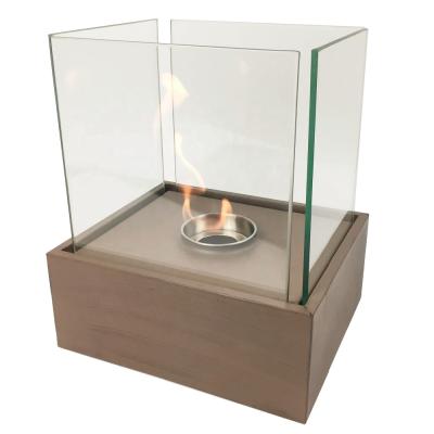 China Decorative Square Metal Box Bio Iron Ethanol Table Top Fireplace, for sale