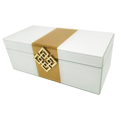 China Hot Selling Glass Wedding Jewelry Boxes For Ladies Bedroom for sale