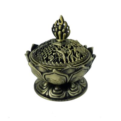 China Tibetan Incense Metal Alloy Small Size Antique Bronze Censer for sale