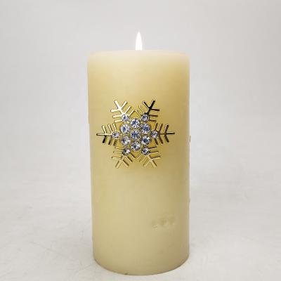 China Europe Snowflake Candle Pins Christmas Table Decoration for sale