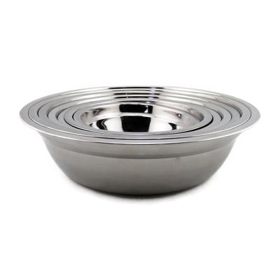 China Sustainable Wholesale High Quality Stainless Steel Serving Bowls Chinese Soup Bowl Salad Bowl Sets for sale