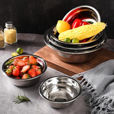 China Factory Direct Sale Stainless Steel Large Soup Sauce Bowl Salad Nesting Disposable Mixing Bowl Set for sale