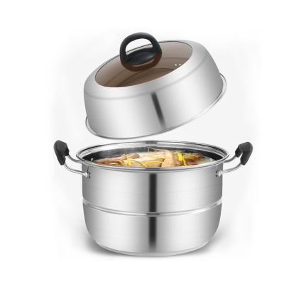 China Sustainable Lifejoy Stainless Steel Cookware Set Casserole Pot Steamer Soup Pot for Gas Stove Induction Cooker for sale