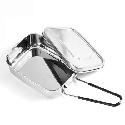 China Leak Proof & SUS 304 stainless steel airtight lunch box school lunch box food container with lid and handle for sale