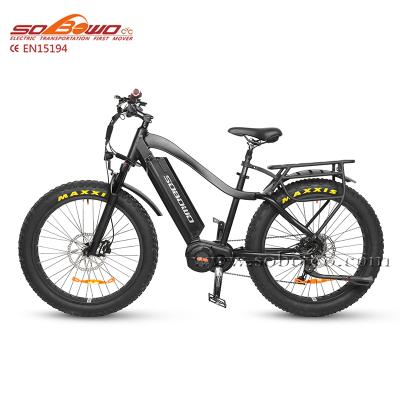 China Aluminum Alloy Sobowo S1 HUNTER 1000W Fat Bike Hunting Electric Bike With Bafang Ultra Mid Motor System for sale