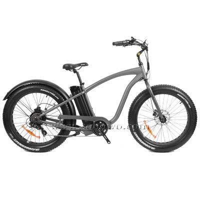 China Retro Style Aluminum Alloy Lithium Battery Powered Fat Tire Electric Motorized Bikes With 500W Motor for sale