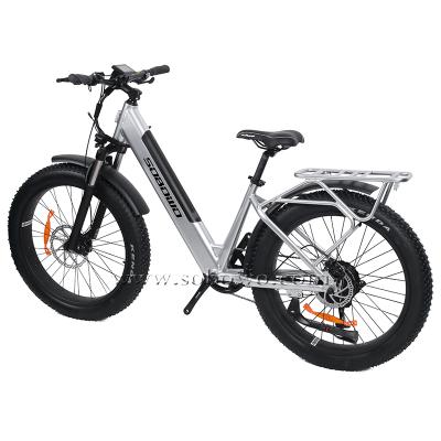 China Sobowo S72/48v 500W 750w electric aluminum alloy fat tire bike lithium battery integrated ebike for sale