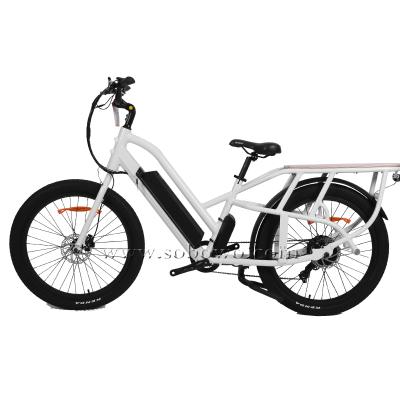 China Alloy Sobowo 48V Hidden Battery Aluminum Step Through Cargo Electric Bike For Delivery for sale