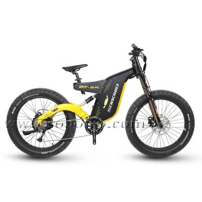 China Aluminum alloy Sobowo A8-R 1000 watt 1500 watt suspension mountain bicycle fat tire e-bike electric bike for adults for sale