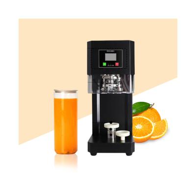 China Plastic Automatic Food Beverage Bottle Sealer Aluminum Can Sealing Machine For Milk Tea Coffee Can Sealer for sale