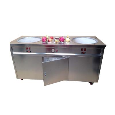 China Factory Rolled Beverage Ice Cream Machine / Marble Slab Top Fried Ice Cream Machine /Stir Cold Stone Fried Ice Cream Machine Price for sale