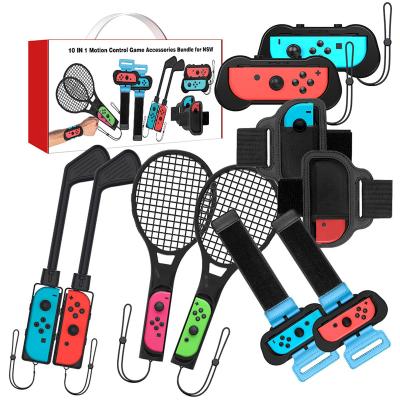 China ABS Plastic 10 in 1 Sports Kit For Switch Game Accessories Kit For Switch Oled Controller SwitchJoycoN for sale