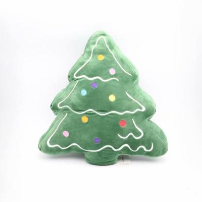 China Newest Arrival PORTABLE Christmas Green Color 40X40cm Decorative Tree Shape Boho Floor Pillows Collection for sale