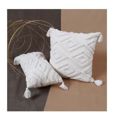 China Innermor Boho PORTABLE Home Cushions Pillow Case Living Room Sofa Covers Pure White Ivory Luxury Embroidery Pillowcase for sale