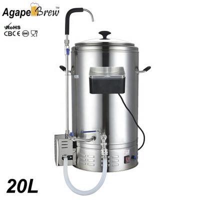 China Patent Steam Heating System 20L ODM Beer Brewer Master Brewer Home Brewing Equipment Custom Beer Brewing Equipment for sale