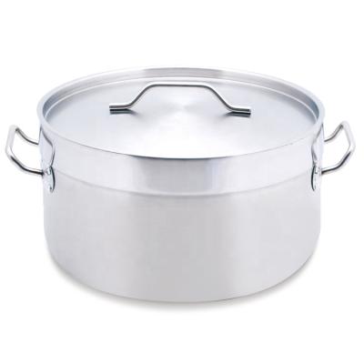 China 04 Styles Short Body Stainless Steel Sustainable Stock Pot With Compound Bottom Induction Cooking Pot Available For Home/Hotel/Restaurant for sale