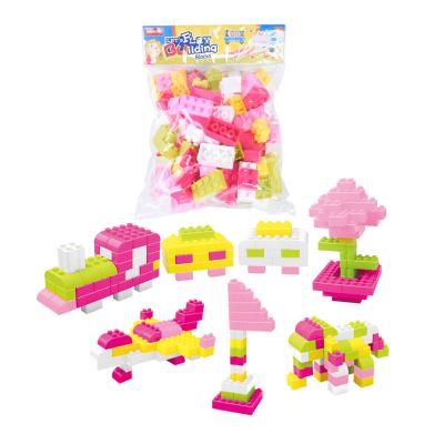 China Kids Bulk Eco-friendly Material Brick Bagged Large Pellet Building Block Diy Educational Stacking Block Girls Toy for sale