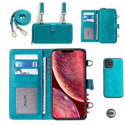 China Anti-fall Wallet Genuine Leather Men's Phone Case Business Credit Card Package Box For iphone 13 Pro Max Phone for sale