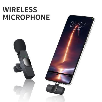 China Type-C Wireless Smart Mobile Phone Noise Canceling Wireless Microphone K8 2.4G Microphone Lavalier Lavalier Microphone for sale