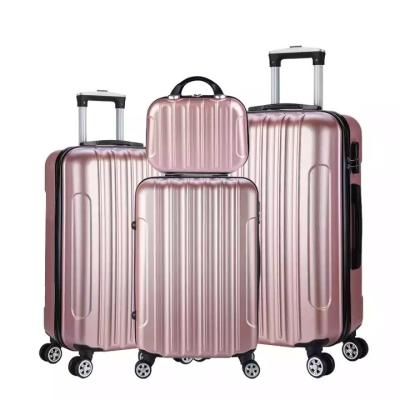 China Long-distance Travel Vspink Logo Printing Luggage Sets 3 Piece Abs Hard Shell Suitcase Set Travel Trolley Luggage Bag for sale