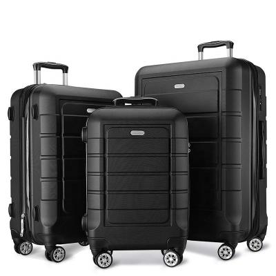 China Long-distance Travel 20 / 24 / 28  3 pieces a set Trolley Travelling Bags Suitcase Durable Cover Hard Case Trolley ABS PC Luggage sets for sale