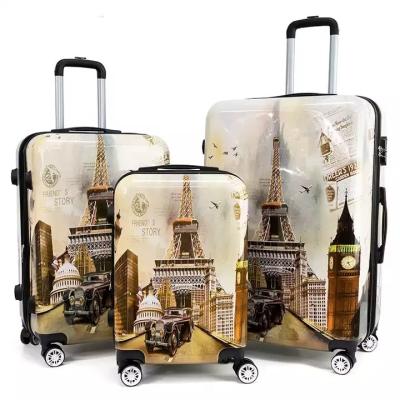 China Long-distance Travel Custom Designer Koffer Hard Shell Travel Bags Case 3 Piece Carry on ABS Trolley Suitcases Luggage Sets for sale