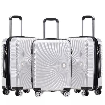 China Long-distance Travel China manufacturer men women abs pc trolley case 20 24 28 set travel bag luggage for sale