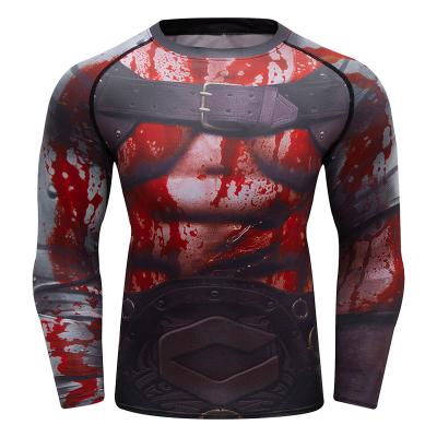 China Muttahida Majlis-e-Amal wholesale bjj stability print Anti-wrinkle sublimation guard rash guard men's wear compression training t-shirts for sale