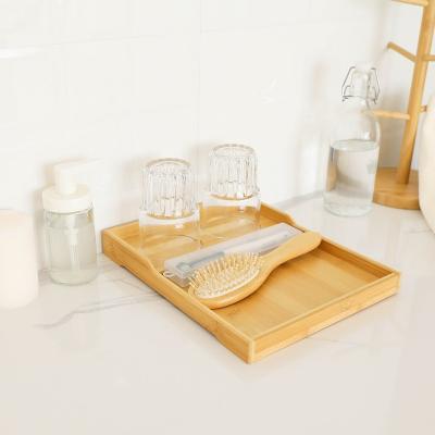 China Home.Restaurant.Bar.Hotel.Wedding Hotel Homestay Storage Desk Tray Toiletries Simple Bathroom Bamboo Sundries Storage Box for sale