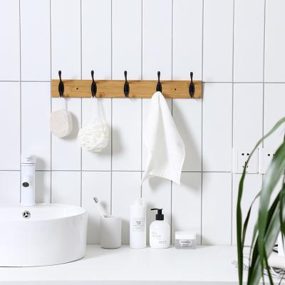 China Modern Minimalist Wooden Bathroom Bedroom Hanger Hook Clothes Single And Double Hook Handbag Hook for sale