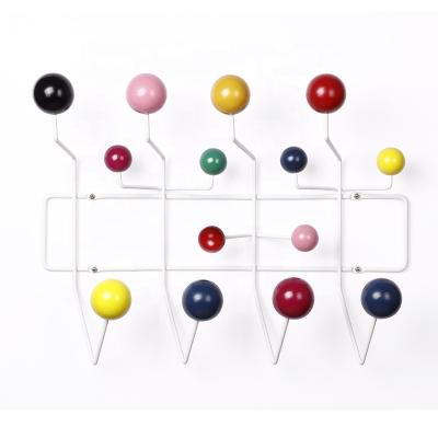 China Easy Assemble Multicolor Ball Rack Coat Hanger Furniture Hange Bag Hook for Wall Ornaments for Kidroom Gift Decor Coat Rack in Bedroom for sale