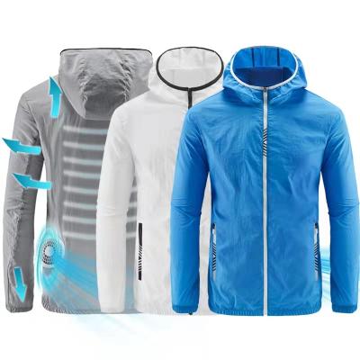 China Wholesale Cool QUICK DRY Men's Jackets Usb Filling Down Fishing Protection Outdoor Fan Clothes Sun Cooling Jacket for sale