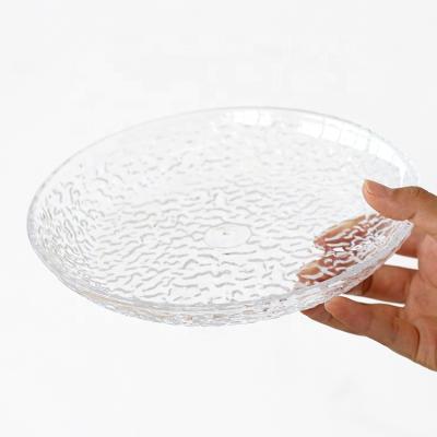 China Durable High Quality Clear Round Corrugated Plates And Plates Of Polycarbonate (PC) Toughen Tray For Home Wedding Gifts for sale