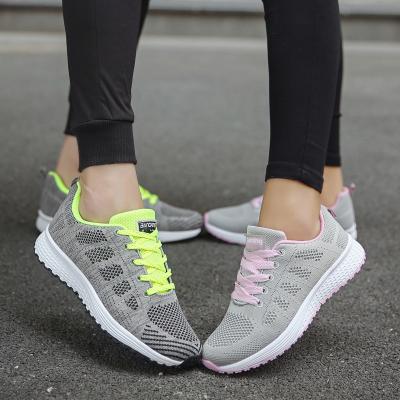 China Fashion Trend Suppliers Breathable Flat White Female Casual Shoes Walking Women Fashion Sneakers for sale