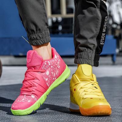 China Fashion\Comfortable\Durable\Breathable\Lighted 2021 New Design Shoe Men Boys Basketball Shoes Pink Yellow Fashion Men's Basketball Sports Shoes for sale