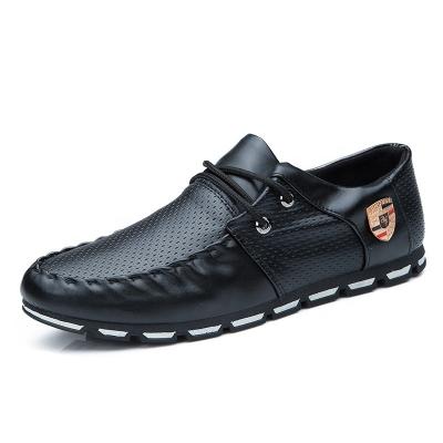 China Good Quality Printed PU Leather Men's Office Loafers Business Formal Formal Casual Shoes for sale