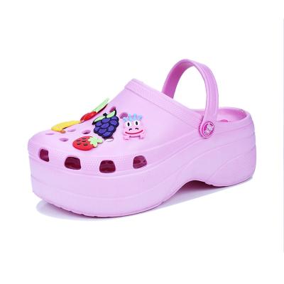 China Wholesale Massage Ladies Wedge Shoes Summer Platform Sandals Slippers Women Clogs for sale