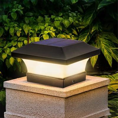 China Pillar Garden Landscape Outdoor Waterproof Cottage Yard Lamp Wall Decor Solar Lighting LED Gate Column Lights for sale